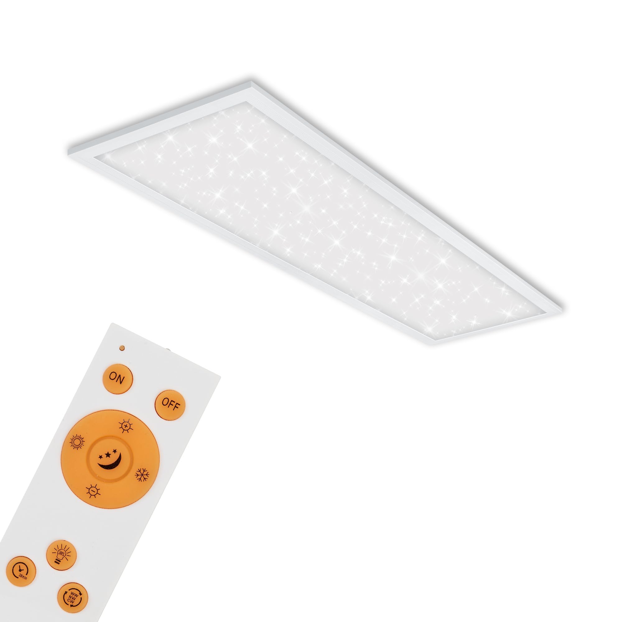 Briloner LED Panel Combinado con Decoración de Estrellas | Regulable y Control de Temperatura de Color | Incluye Control